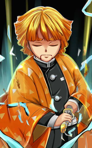 Demon Slayer Zenitsu konsentrerer seg — Demon slayer zenitsu Bakgrunner