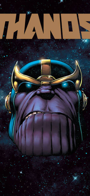 Et HD-mobilbakgrunnsbilde av Marvel-skurken Thanos hode med rustningshjelm. — iPhone 11 Pro Max Bakgrunner