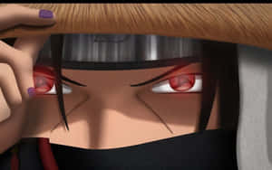 Den gåtefulle Itachi Uchiha står selvsikkert i måneskinnet. — Itachi Bakgrunner
