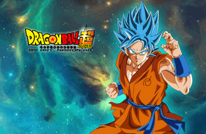 Den legendariske Super Saiyaneren, Goku, i sin Super Saiyan Blue-form