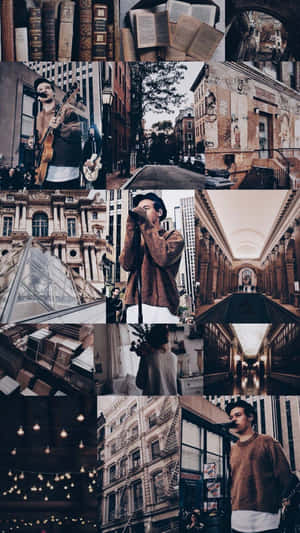 Harry Styles Collage — Mørk akademisk estetikk Bakgrunner