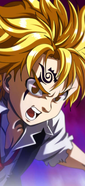 Rasende Meliodas kaptein for Seven Deadly Sins mobilbakgrunn. — iPhone Xs Bakgrunner