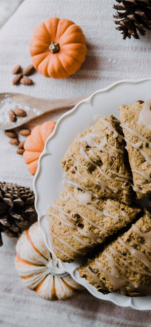 Desserter Og Gresskar Til Thanksgiving iPhone — iPhone 16 Bakgrunner
