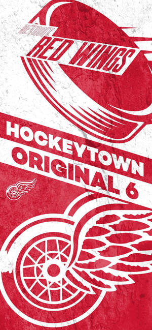 Detroit Red Wings Hockey Town bakgrunnsbilde — iPhone 17 Bakgrunner