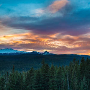 Diamond Peak Solnedgang iPad bakgrunnsbilde
