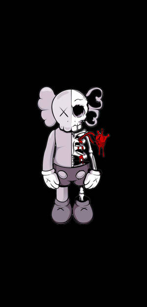Dissected KAWS 4k Illustration — Samsung S23 Ultra Bakgrunner