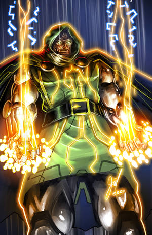 Doctor Doom Hansker Lasere bakgrunnsbilde — Honor MagicPad4 Bakgrunner