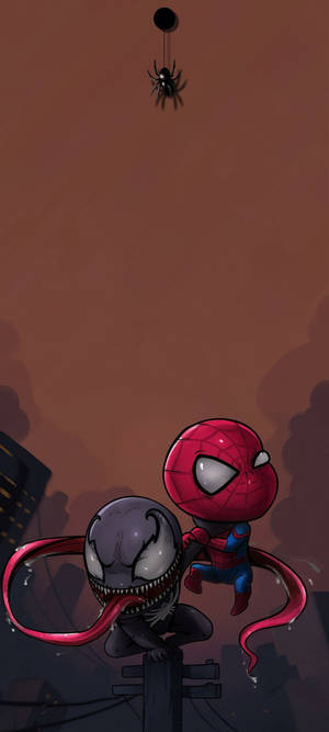 Dot Notch Venom og Spider-Man — Nothing Phone (2) Bakgrunner
