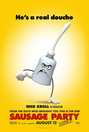Douche Sausage Party-plakat — Huawei MatePad Bakgrunner