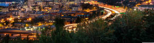 Et bybildefotografi av Downtown Seattle-bakgrunn. — 5120x1440 Bakgrunner
