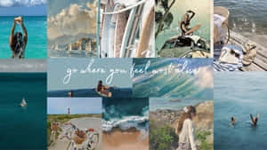 Strand, Strandestetiske bilder, Reise, Sitater, Sitater bakgrunn, Skrivebord, Hav, Collage, Collage estetisk sommer laptop, Sommerestetikk
