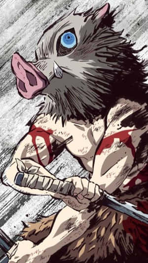 Dramatisk Inosuke-profilbilde — Kul demon slayer Bakgrunner