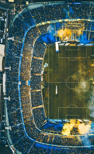 Dronebilde HD fotballstadion — Lenovo Yoga Tab Bakgrunner