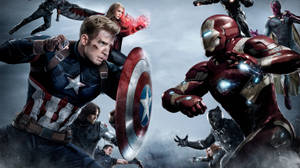 Dyster plakat Captain America Civil War — Marvel Bakgrunner