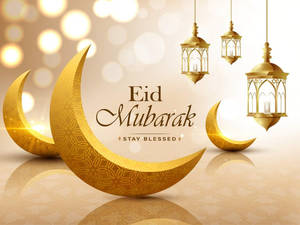 Eid-Ul-Adha Mubarak Månevisninger — Estetisk måne Bakgrunner
