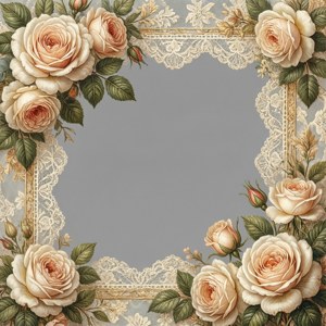 Romantisk krem- og gullfarget blonderamme for Tumblr, gjennomsiktig PNG. — Pixel Watch 4 Bakgrunner
