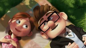 Ellie og Carl Fredricksen Up film bakgrunnsbilde — Chromebook Bakgrunner