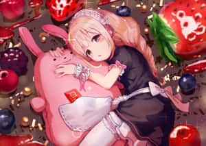 Rosa anime-estetiske bilder — Estetisk rosa Bakgrunner