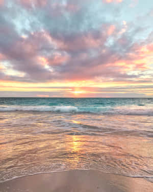 Bilder av solnedgang på stranden — Strandsolnedgang Bakgrunner