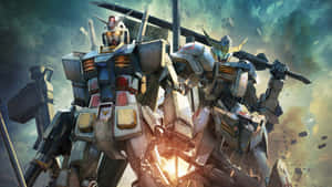 En Gundam-robotpilot ser en storby ovenfra