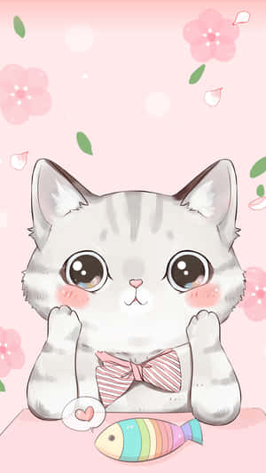 Søte animerte bilder — Animekatt Bakgrunner