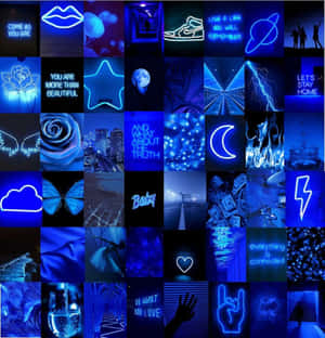 Neonblå estetiske bilder — Neon blå estetikk Bakgrunner