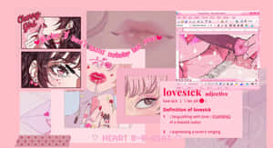 Rosa anime-estetiske bilder — Estetisk rosa Bakgrunner