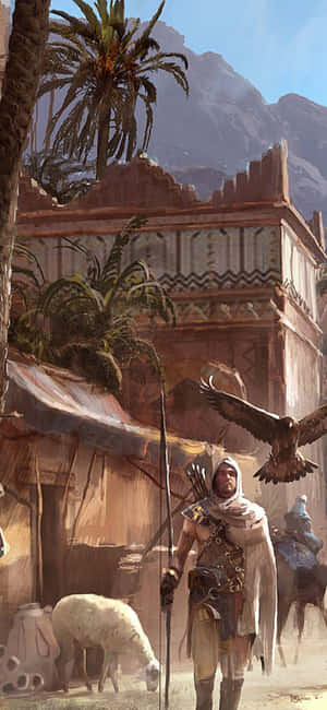Iphone X Assassin's Creed Origins Bakgrunn — OnePlus Nord CE6 Bakgrunner