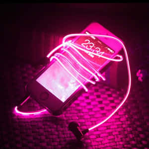 Neonlys rosa estetiske bilder — Neon rosa estetikk Bakgrunner