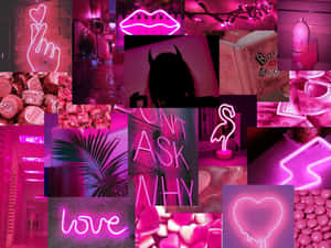 Neon rosa estetiske bilder — Neon rosa estetikk Bakgrunner