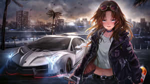 Anime-bil bakgrunn — Animebil Bakgrunner