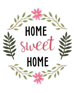 Enkel Home Sweet Home-logo bakgrunnsbilde — 4:5 Bakgrunner