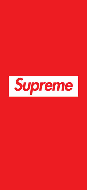 Enkel logo av rød Supreme — iPhone 15 Pro Bakgrunner