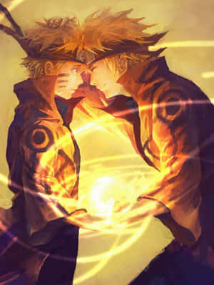Episk Naruto og Kurama dynamisk duo — iPad Pro 12.9 Bakgrunner
