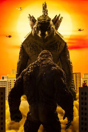 Episk oppgjør mellom Godzilla og Kong — Vivo Pad SE Bakgrunner