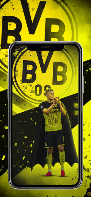 Erling Haaland mobil kunstverk bakgrunnsbilde — iPhone 16 Pro Max Bakgrunner