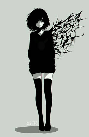 Estetisk anime emo-jente Kirishima — Søt animejente Bakgrunner