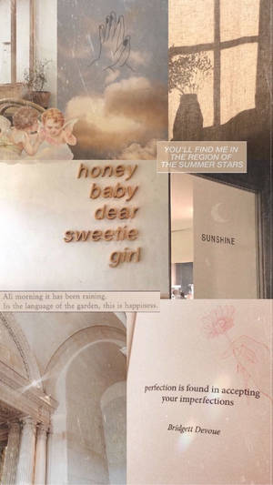 Estetisk beige inspirerende sitat — Estetisk beige Bakgrunner