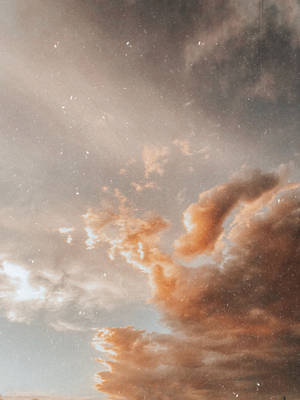 Estetisk beige skyet himmel — Estetisk beige Bakgrunner