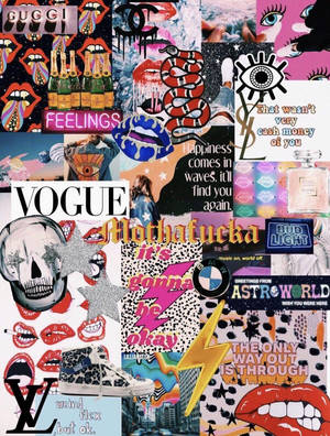 Estetisk collage med lepper — Estetisk collage Bakgrunner