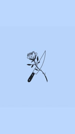 Estetisk knivrose mobilbakgrunn