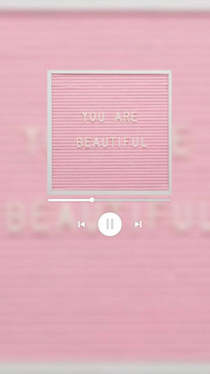 Estetisk musikk med You Are Beautiful — Pastellrosa Bakgrunner