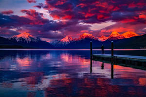 Estetisk skrivebordsbakgrunn Lake McDonald — Estetisk skrivebords-GIF Bakgrunner