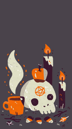 Estetisk søt Halloween skummel ritual — Søt Halloween Bakgrunner