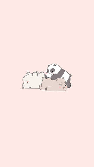 Estetisk tegneserie med We Bare Bears som leker — Søt bjørn Bakgrunner