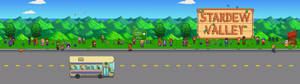 Stardew Valley-skilt med mennesker bakgrunnsbilde — 3840x1080 Bakgrunner