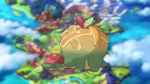 Et flygende Pokémon Appletun — Anime landskap GIF Bakgrunner