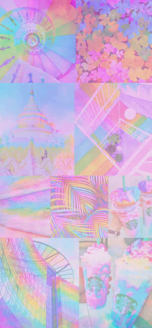 Pink Yellow And Blue — 1179x2556 Bakgrunner