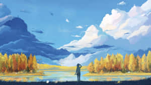 Anime-landskapsbakgrunn — Kawaii Anime Bakgrunner