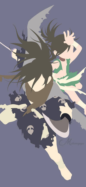 Minimalistisk Hyakkimaru og Dororo fan art bakgrunnsbilde — iPhone 17 Pro Max Bakgrunner